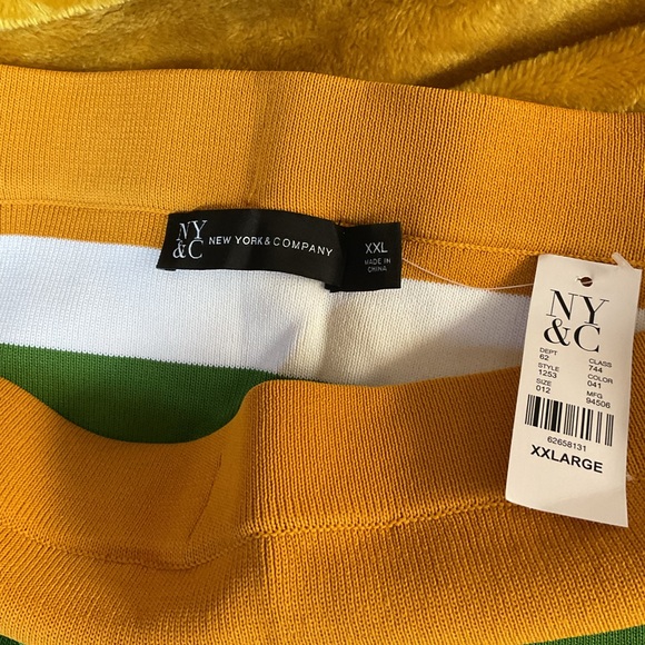 NY & Co Strapless Stripe Sweater Dress Size XXL NWT - Picture 3 of 6